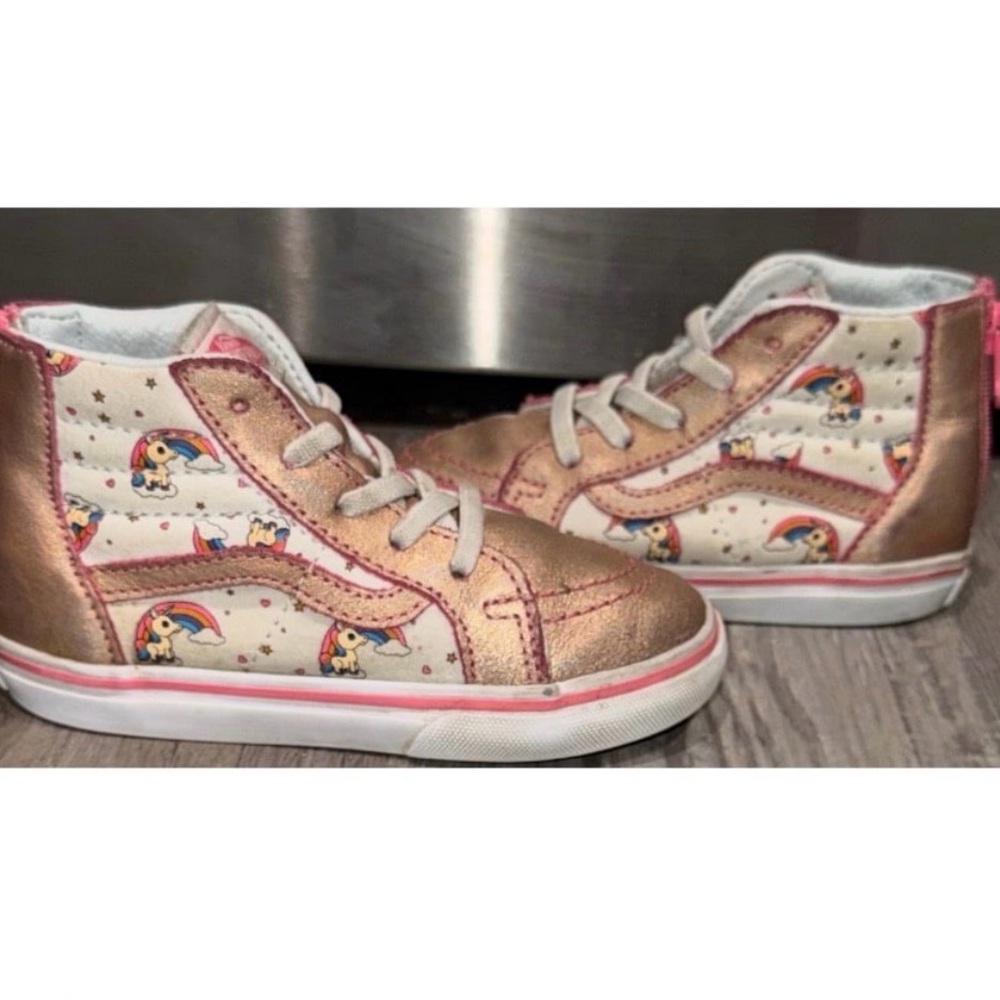 Toddler Girls High Top Unicorn Vans Size 9C